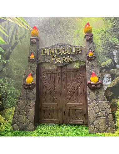 Puerta de Parque de Dinosaurios EKU 30 cm con Accesorios
