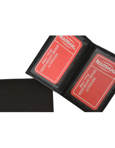 Billetera Mini de Cuero Genuino Marshal Compacta para Tarjetas