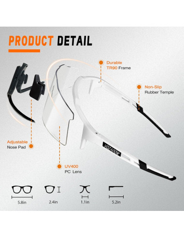 Gafas de sol VOZAPOW XL fotocromáticas para deportes