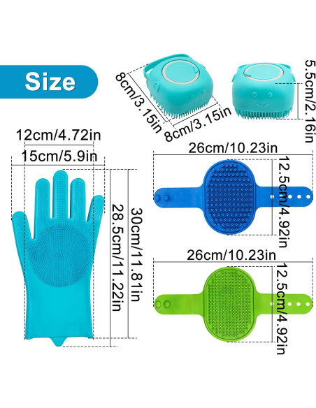 Set de Cepillos de Aseo para Perros Enmaipet 4 en 1 con Guantes Set de Cepillos de Aseo para Perros Enmaipet 4 en 1 con Guantes
