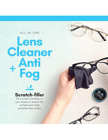 Pasta Limpiadora de Lentes Zclear - Antivaho y Paño Microfibra