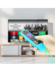 Paquete de 2 Fundas de Silicona Brillantes para Control Remoto TCL Roku 2