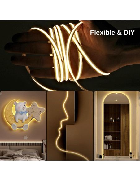 Tira LED COB 20m 3000K Dimmable con Control Remoto - Dong Guan Tira LED COB 20m 3000K Dimmable con Control Remoto - Dong Guan