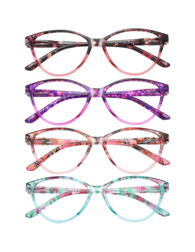 Gafas de Lectura Przene 4 Paquetes Anti Luz Azul 1.25x