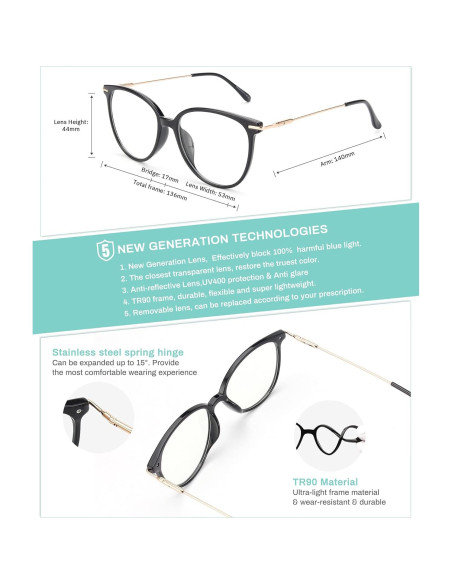 Gafas Anti Luz Azul Gaoye Unisex con Filtro UV 3 Piezas Gafas Anti Luz Azul Gaoye Unisex con Filtro UV 3 Piezas