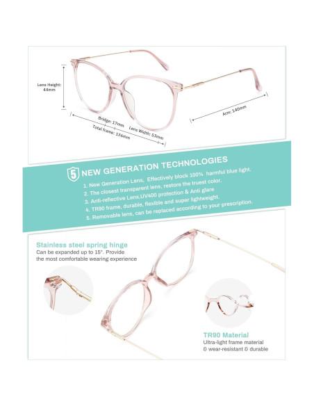 Gafas Anti Luz Azul Gaoye Unisex con Filtro UV400 Gafas Anti Luz Azul Gaoye Unisex con Filtro UV400