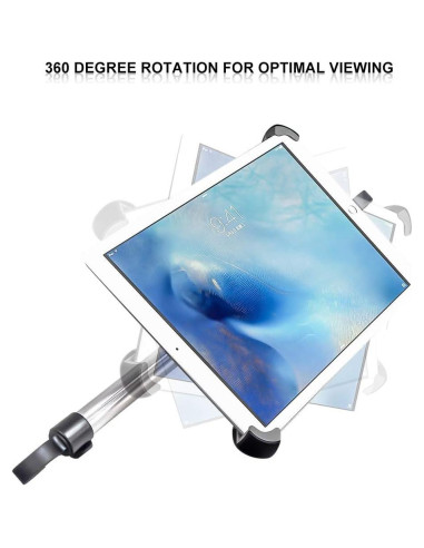 Soporte para Tableta en Reposacabezas EXSHOW - Compatible con iPad y Tablets de 9.7" a 14.5"