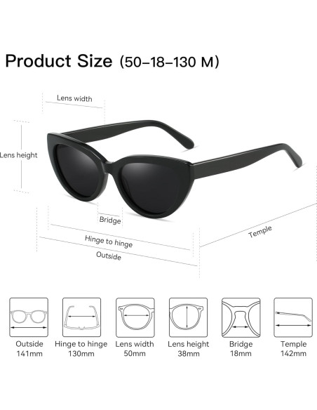 Gafas de sol ZENOTTIC Ojo de Gato UV400 para Mujeres Gafas de sol ZENOTTIC Ojo de Gato UV400 para Mujeres