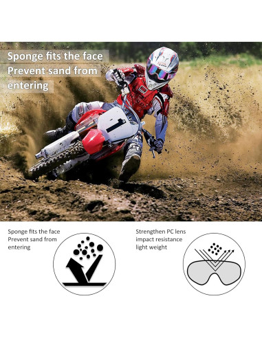 Gafas de Motocross LMAVAG GLAS-PIN UV400 Antirayaduras