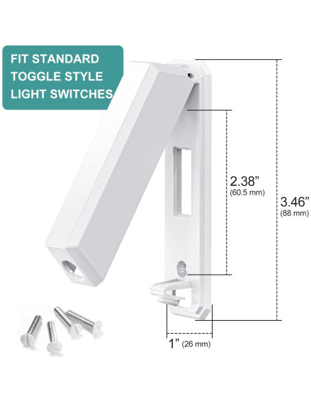 Protector de Interruptor de Luz CLYMENE Estilo Palanca Blanco 8 Pzs Protector de Interruptor de Luz CLYMENE Estilo Palanca Blanco 8 Pzs