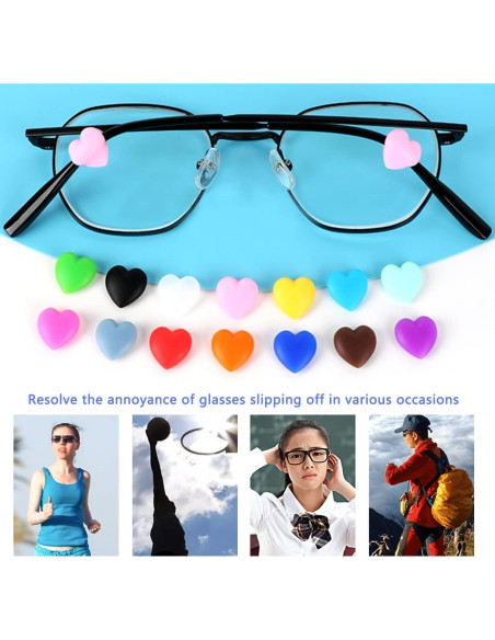 Ganchos de Silicona KECHIO en Forma de Corazón para Gafas Ganchos de Silicona KECHIO en Forma de Corazón para Gafas