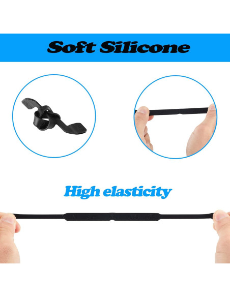 Correa para Gafas lvvfit Silicona Antideslizante 21cm 4pcs Púrpura Correa para Gafas lvvfit Silicona Antideslizante 21cm 4pcs Púrpura