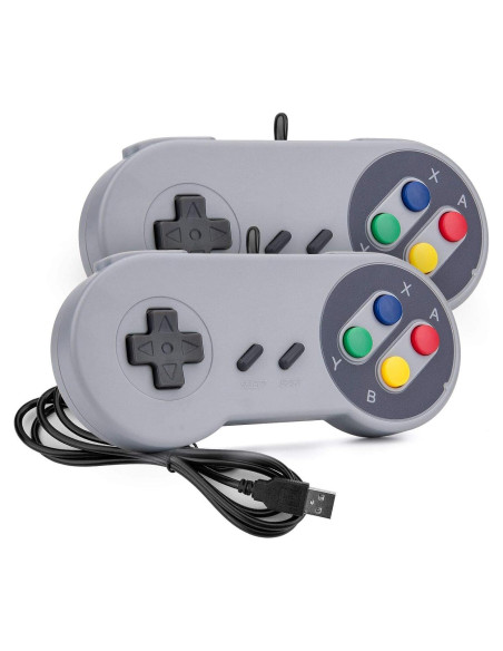 Controlador USB Rii GP100 Retro para Juegos Clásicos - 2 Pzs Controlador USB Rii GP100 Retro para Juegos Clásicos - 2 Pzs