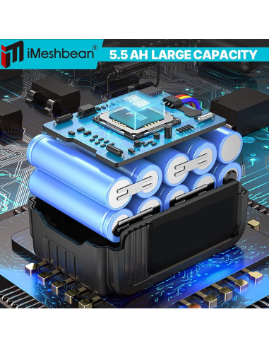 Llave de impacto inalámbrica iMeshbean 1000Nm 21V 2 baterías