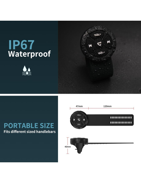 Control Remoto Bluetooth Jaesien DQX-Q7 Impermeable Negro Control Remoto Bluetooth Jaesien DQX-Q7 Impermeable Negro