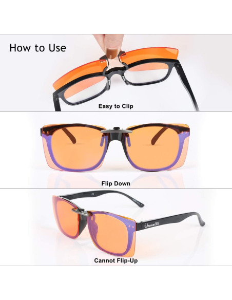 Gafas Clip-on FONHCOO Anti Luz Azul UV400 2 Piezas Gafas Clip-on FONHCOO Anti Luz Azul UV400 2 Piezas