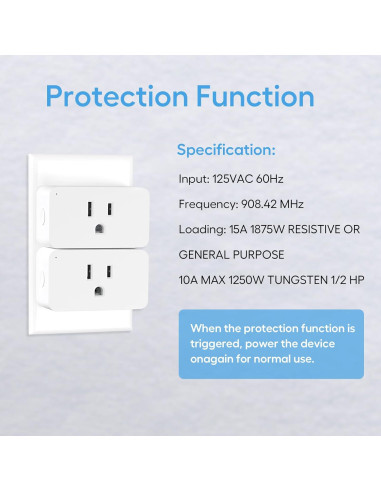 Enchufe Inteligente Z-Wave Eva's Light Mini 800 1875W