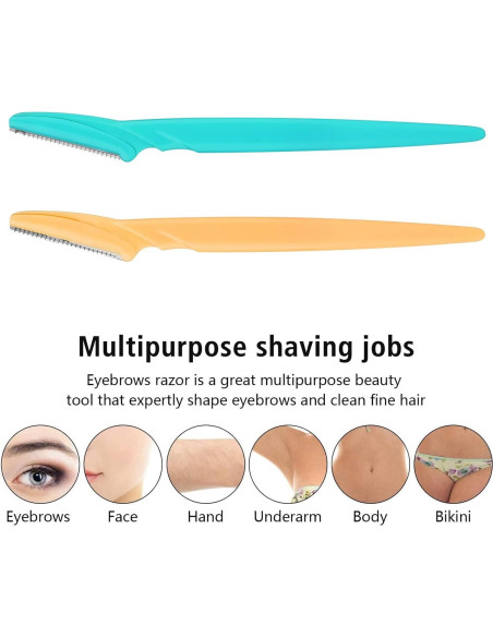 Cuchillas de Cejas NEBURORA 20 Pcs Acero Inoxidable Portátil Cuchillas de Cejas NEBURORA 20 Pcs Acero Inoxidable Portátil
