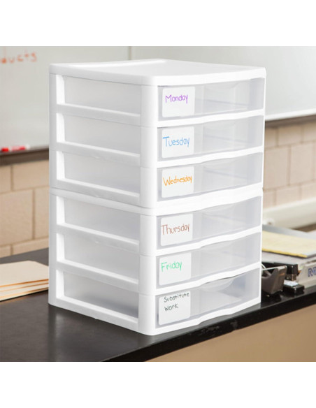 Organizador de Cajones Sterilite 3 Cajones Plástico Blanco Organizador de Cajones Sterilite 3 Cajones Plástico Blanco