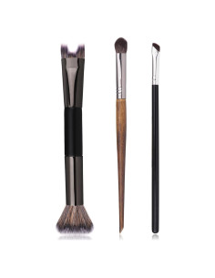 Brochas de Maquillaje 3Pcs Lomxene - Contorno Nariz y Ojos