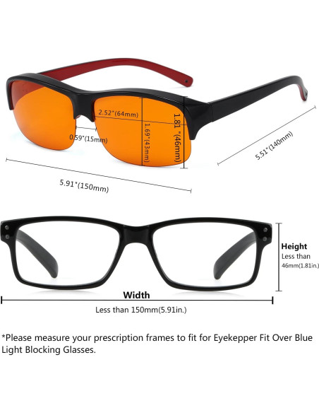 Gafas Eyekepper Fitover Anti-Luz Azul 100% para Computadora Gafas Eyekepper Fitover Anti-Luz Azul 100% para Computadora