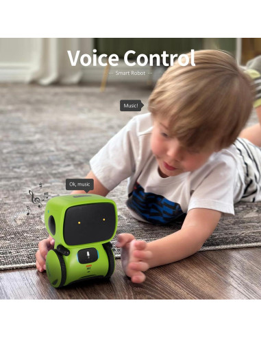 Robot Hablante GILOBABY Verde con Control de Voz y Sensor