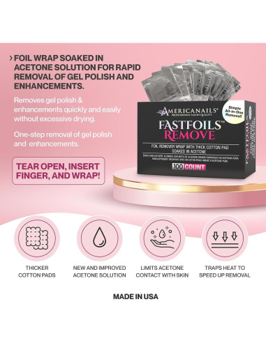 Eliminadores de Foil de Gel Americanails 100 Unidades