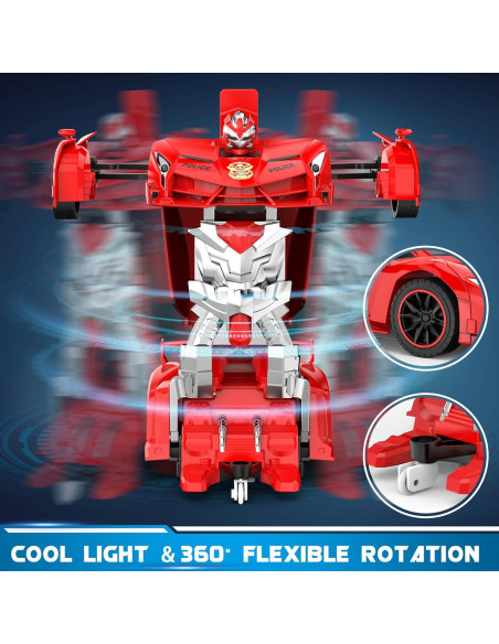 Coche Transformador FDJ P37-5 Rojo con Luz LED y Deriva Coche Transformador FDJ P37-5 Rojo con Luz LED y Deriva
