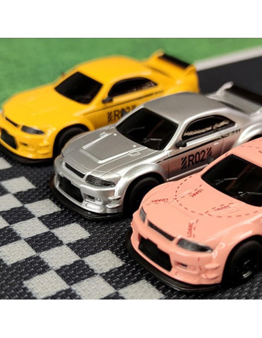 Coche RC LDARC R02 Mini 1:64 Control Remoto 4CH Plata