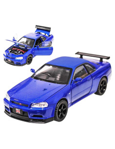 Coche de Juguete Skyline GTR R34 ERBADIHAGO 1:32 Luz y Sonido