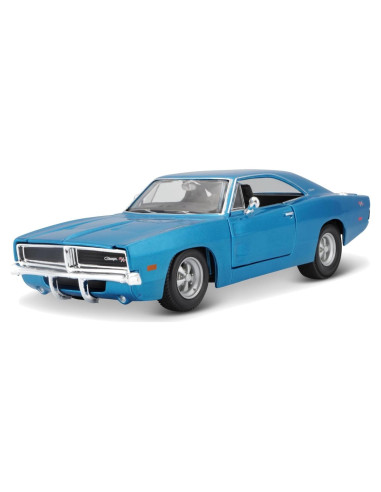Maisto Dodge Charger R/T 1969 Azul 1:25 Diecast Abre Puertas