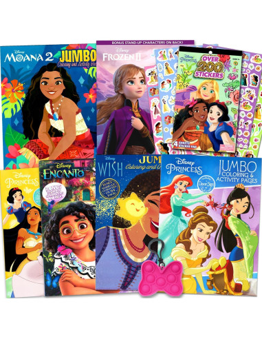 Set de Colorear Princesas Disney Bendon - 6 Libros y Pegatinas