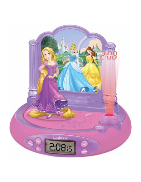 Reloj Proyector LEXiBOOK Rapunzel con Luz Nocturna Rosa Reloj Proyector LEXiBOOK Rapunzel con Luz Nocturna Rosa
