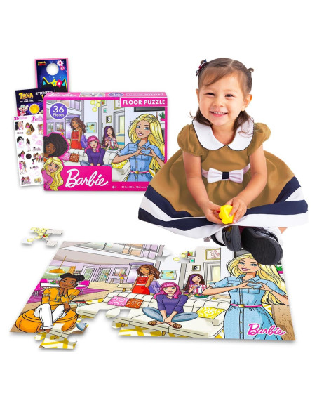 Rompecabezas de Suelo Barbie 36 Piezas 76x50 cm Juguete Rompecabezas de Suelo Barbie 36 Piezas 76x50 cm Juguete