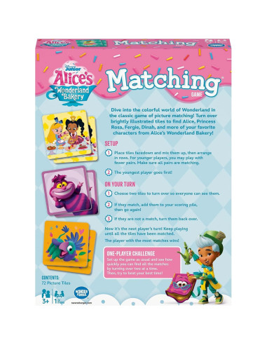 Juego de Memoria Disney Panadería de Alicia Wonder Forge 3+