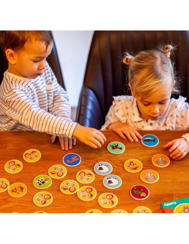 Juego de Memoria de Madera Cottify 36 Cartas Animales