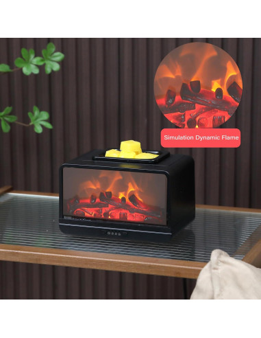 Calentador Eléctrico MeplLivs Chimenea Dinámica 15W Negro