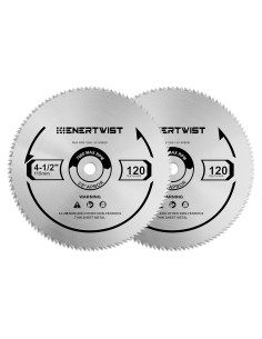 Hojas de Sierra Circular Enertwist 4-1/2" 120T Paquete de 2