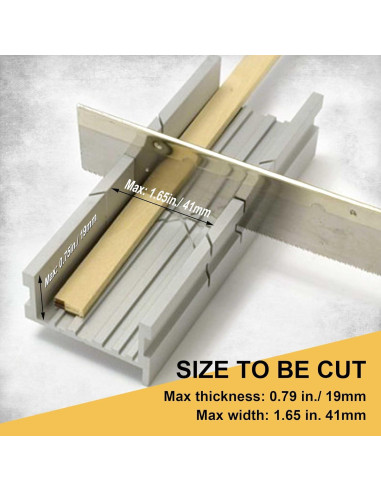 Caja de inglete Hanpex 135 mm de aluminio para cortes precisos