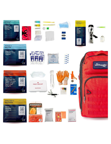 Kit de Emergencia Completo Redfora para 1 Persona - 3 Días Kit de Emergencia Completo Redfora para 1 Persona - 3 Días
