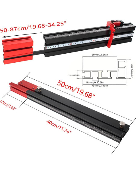 Cerca Ingletadora de Aluminio JCFANTS 75mm con Medidor Láser Cerca Ingletadora de Aluminio JCFANTS 75mm con Medidor Láser