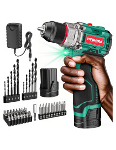Taladro Inalámbrico Compacto HYCHIKA 16.8V 45Nm 2 en 1