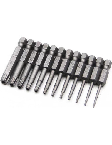 Juego de Puntas de Seguridad 12 Piezas Aiyun 50mm Acero S2