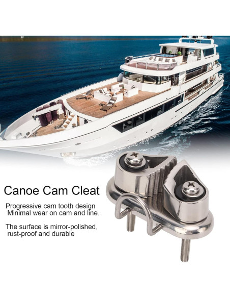 Cleat de Cam Acouto Acero Inoxidable 316 Pulido 10mm Cleat de Cam Acouto Acero Inoxidable 316 Pulido 10mm