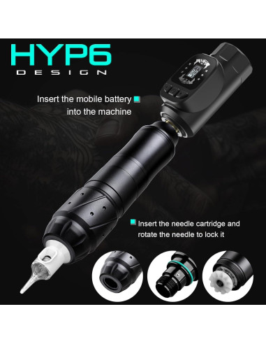 Máquina de Tatuaje Inalámbrica Hawink EM155KITP155-1 1600mAh