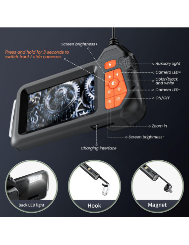 Cámara Endoscópica TGJOR 1080P Doble Lente 5m Impermeable
