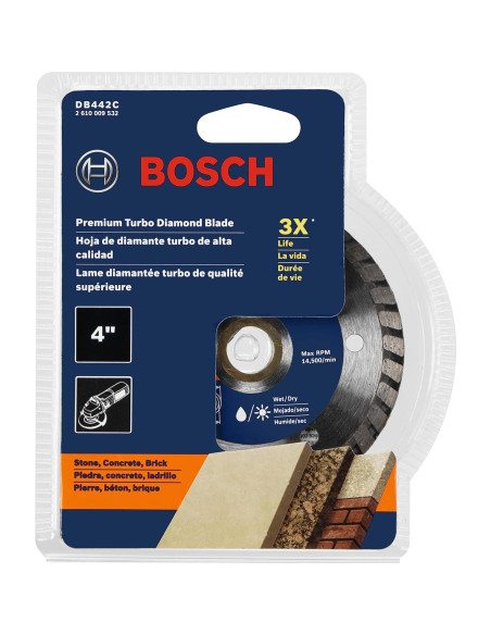 Cuchilla de Diamante Bosch DB442C 10 cm Turbo Premium Cuchilla de Diamante Bosch DB442C 10 cm Turbo Premium
