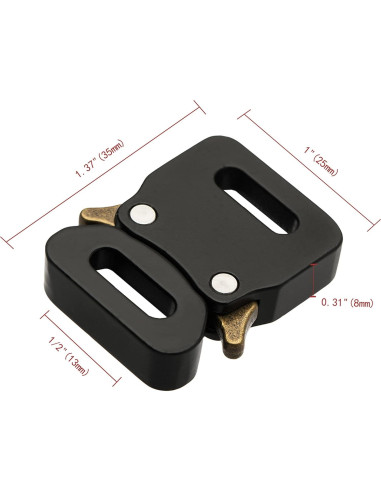 Hebillas de Metal para Pulseras Paracord 2 Piezas 13mm Negras