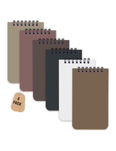 Paquete de 6 Cuadernos Espirales KTOJOY 3x5 Rayados