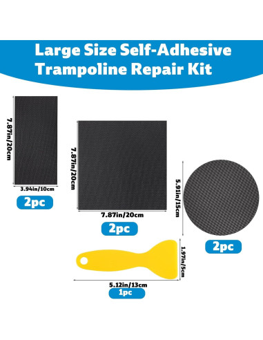Kit de Reparación de Parches Autoadhesivos Lyreh para Trampolín